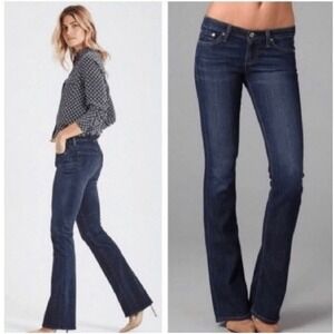 AG Adriano Goldschmied The Angel Bootcut Jeans Dark Wash Indigo 30R Made in USA